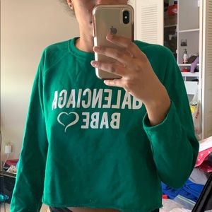 Cropped long sleeve shirt